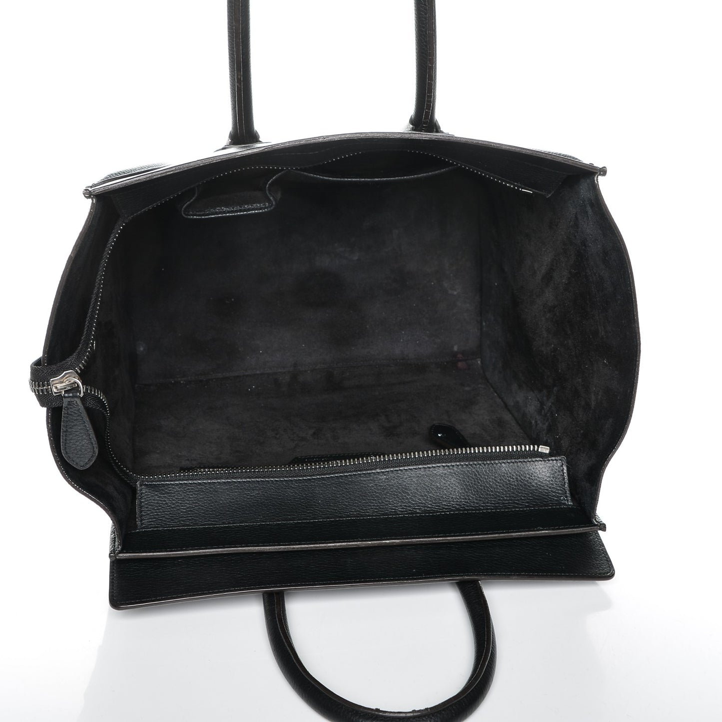 Drummed Calfskin Mini Luggage Black