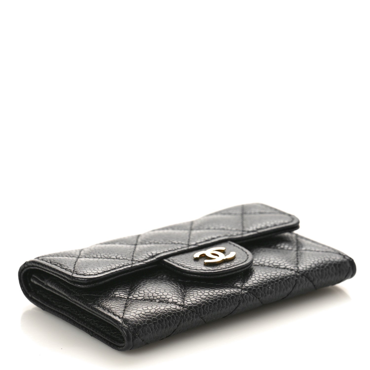 Chanel Caviar Quilted Flap Card Holder Black 5 of 10