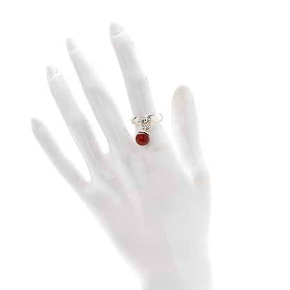 Tiffany Sterling Silver Carnelian Dangle Ring 50 5.5 2 of 6