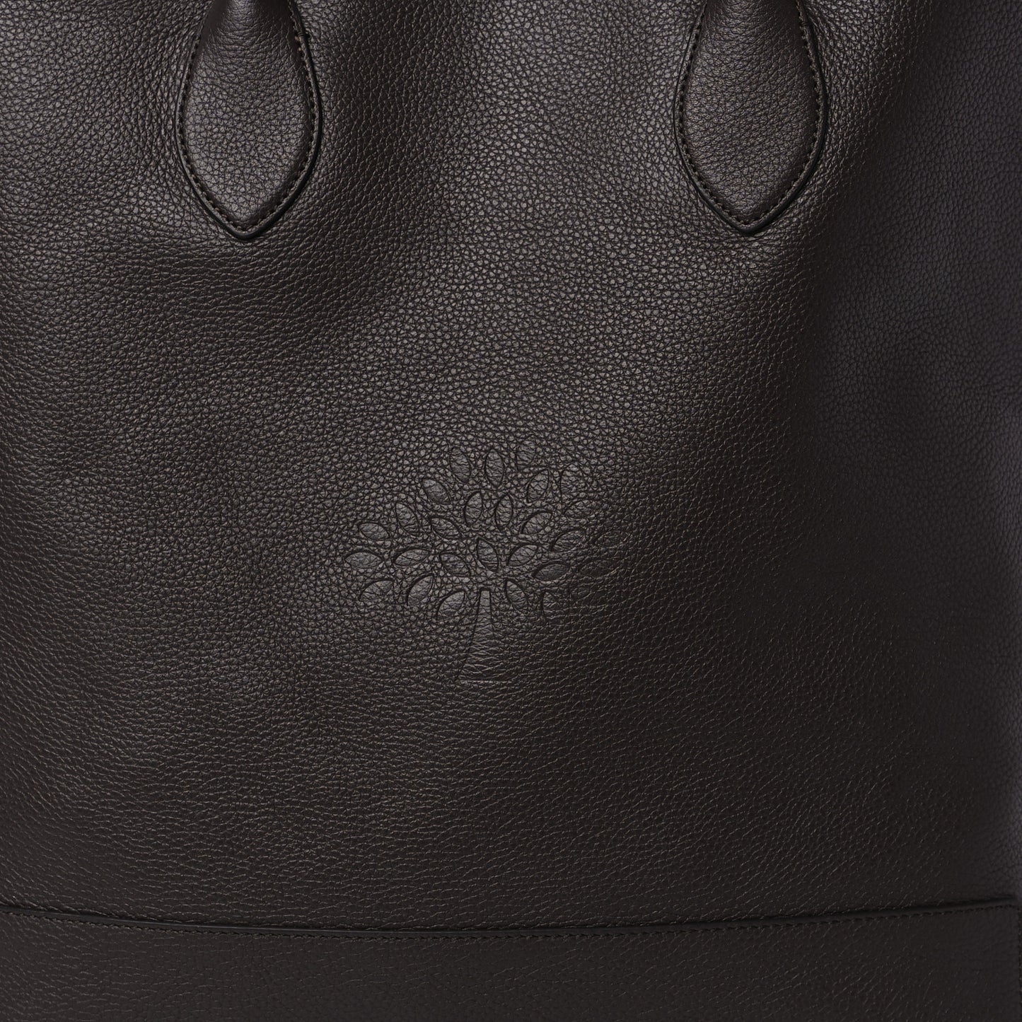 Classic Grain Calfskin Blossom Tote Oxblood