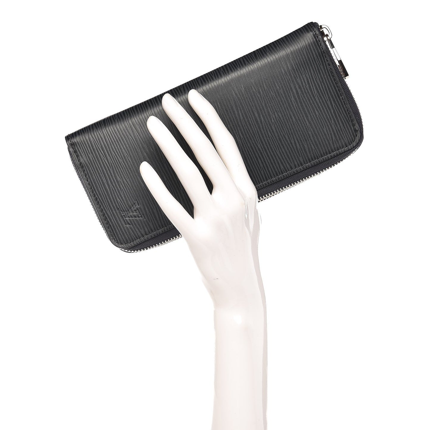 Epi Zippy Vertical Wallet Blue Nuit