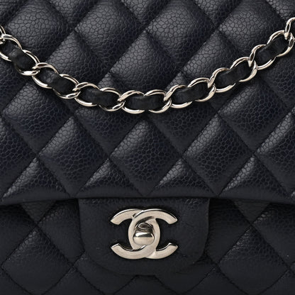Chanel Caviar Quilted Medium Double Flap Navy 7 of 10