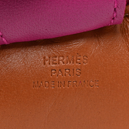Hermes Milo Lambskin Grigri Rodeo Horse Bag Charm Gold Rubis Rose Pourpre 3 of 5