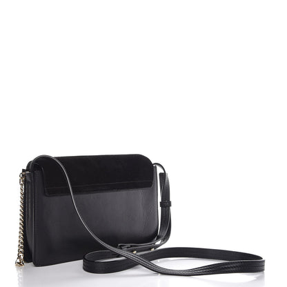 Chloe Suede Calfskin Small Faye Shoulder Bag Black 3 of 7