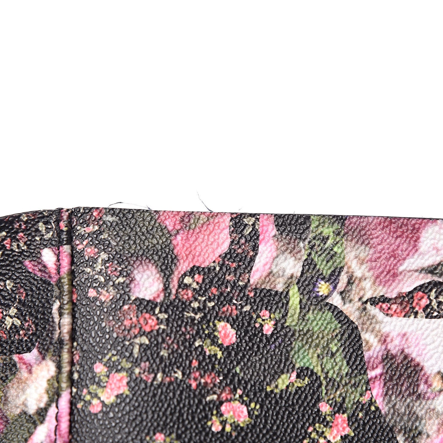 Textured Coated Canvas Roses Camouflage Print Large Antigona Tote Black