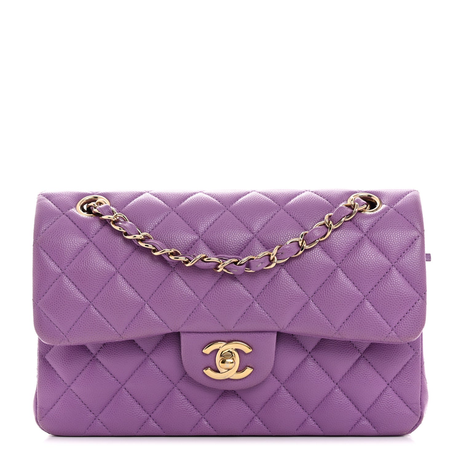 Chanel Caviar Quilted Small Double Flap Purple 1 of 10