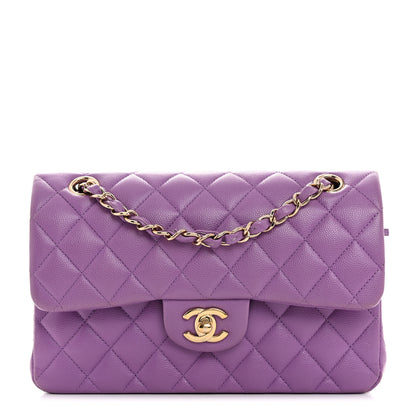 Chanel Caviar Quilted Small Double Flap Purple 1 of 10