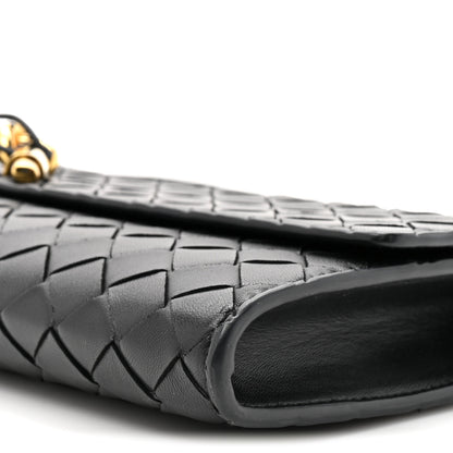 Bottega Veneta Nappa Intrecciato Long Andiamo Top Handle Clutch Black 8 of 9