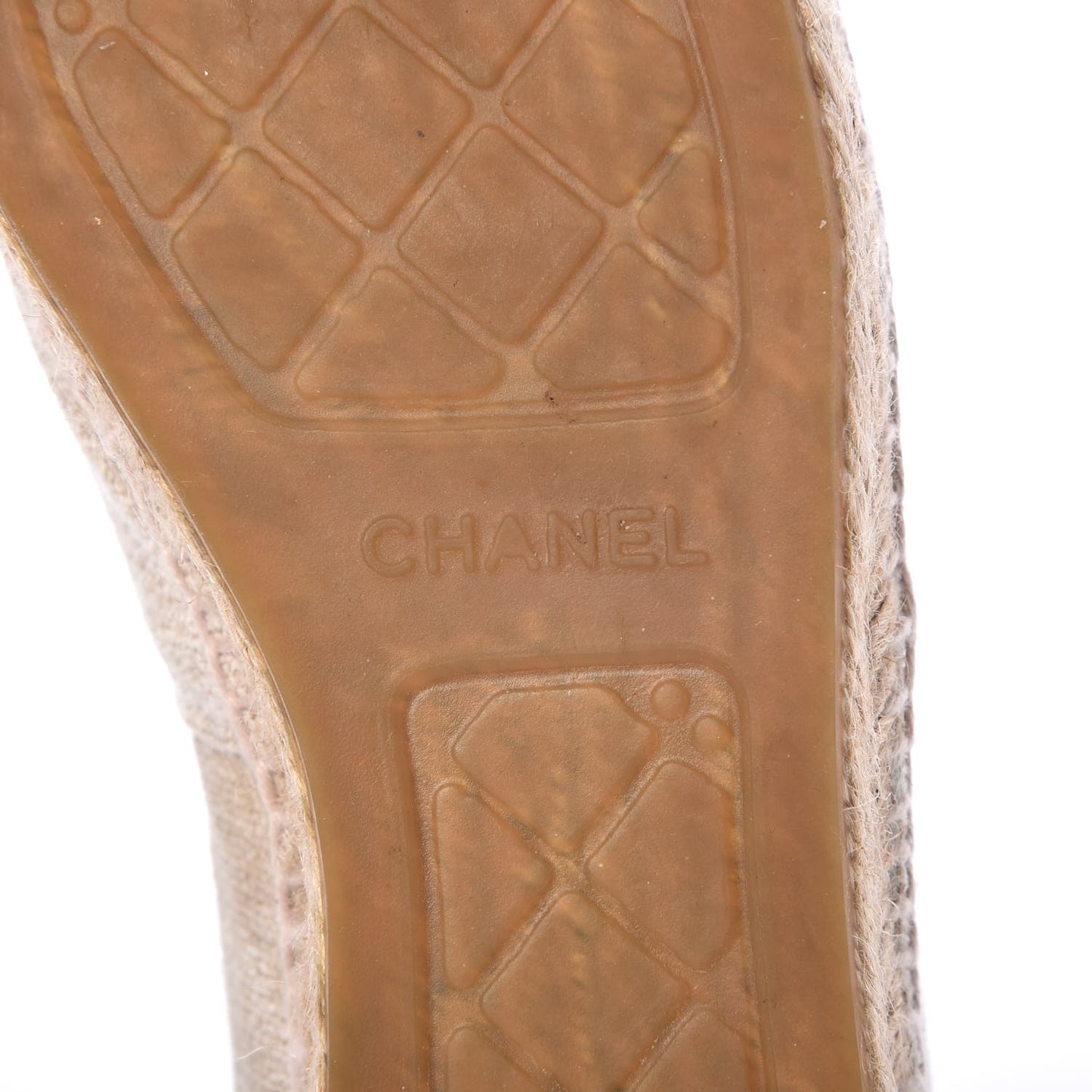 Toile Sequin CC Espadrilles 41 Beige Black