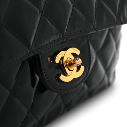 Chanel Patent Quilted Medium Double Sided Flap Black 12 of 17