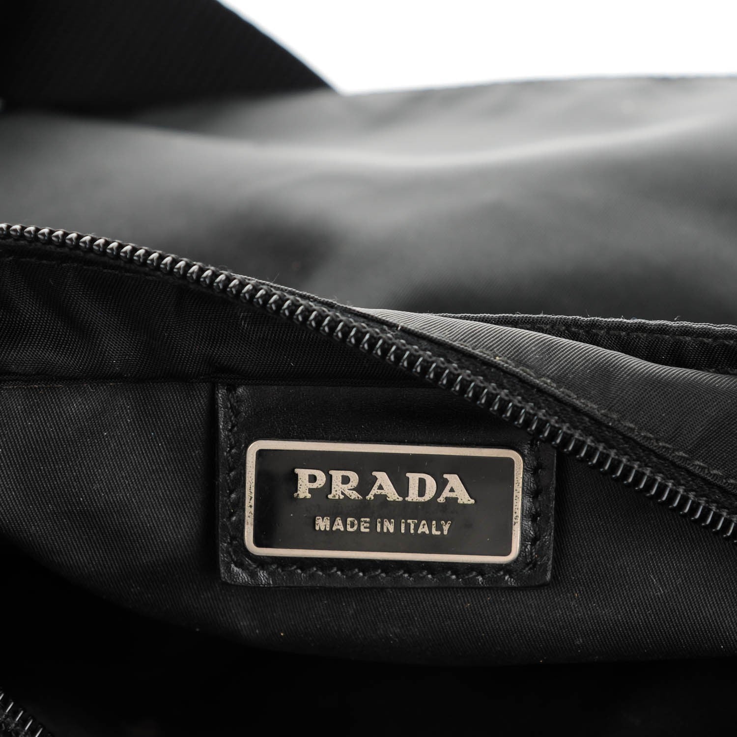 Prada Nylon Vela Flat Messenger Bag Black 6 of 6