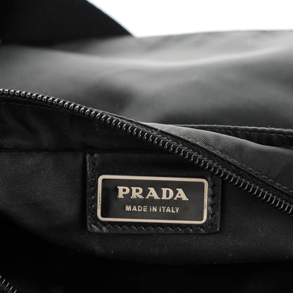 Prada Nylon Vela Flat Messenger Bag Black 6 of 6