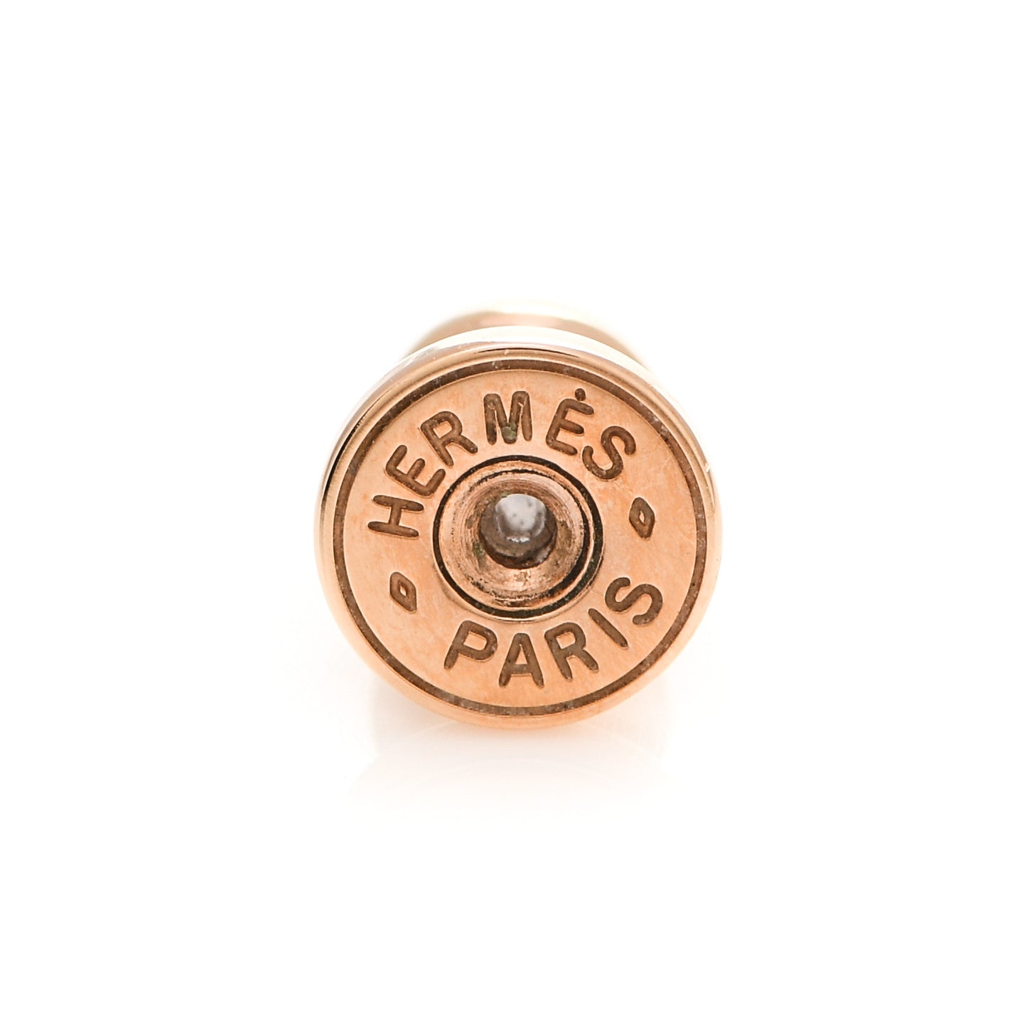 Rose Gold Lacquered Pop H Earrings Black