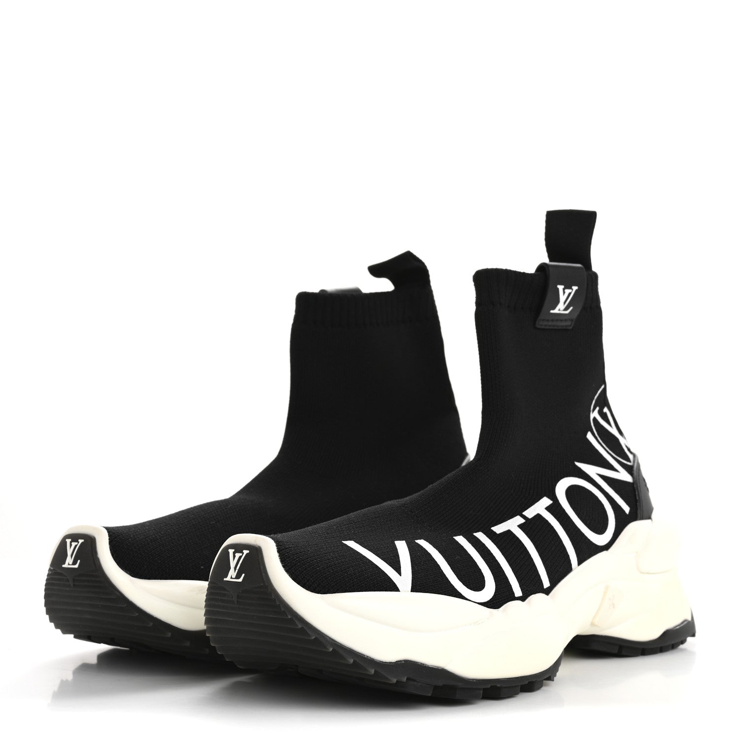 Louis Vuitton Stretch Fabric Run 55 Sneaker Boots 37 Black 4 of 10