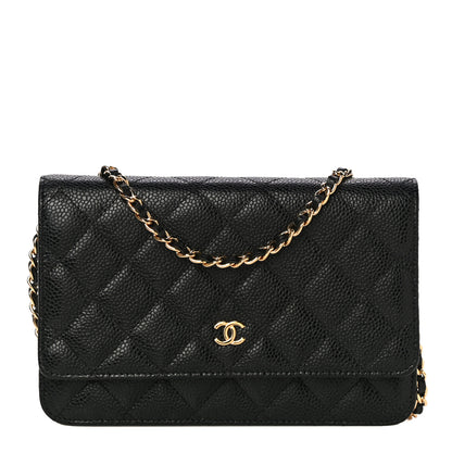 Chanel Caviar Quilted Wallet On Chain WOC Black 1 of 14