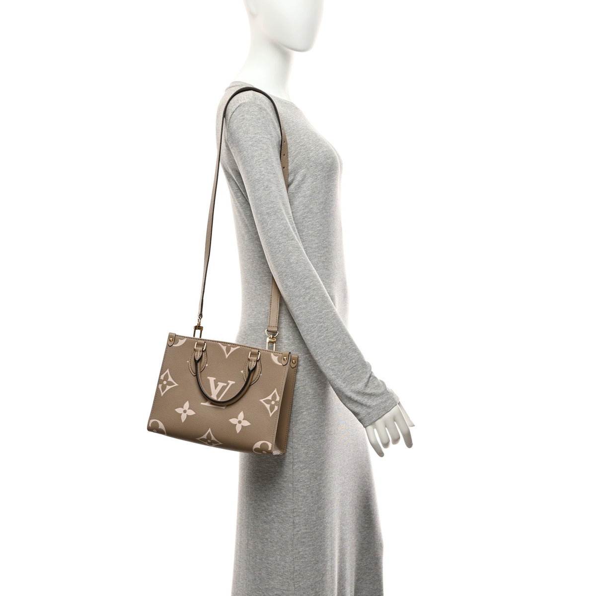Louis Vuitton Empreinte Monogram Giant Onthego PM Tourterelle Creme 2 of 10