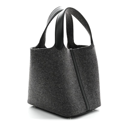 Hermes Feutre Swift Picotin Lock 22 MM Gris Moyen Black 3 of 11