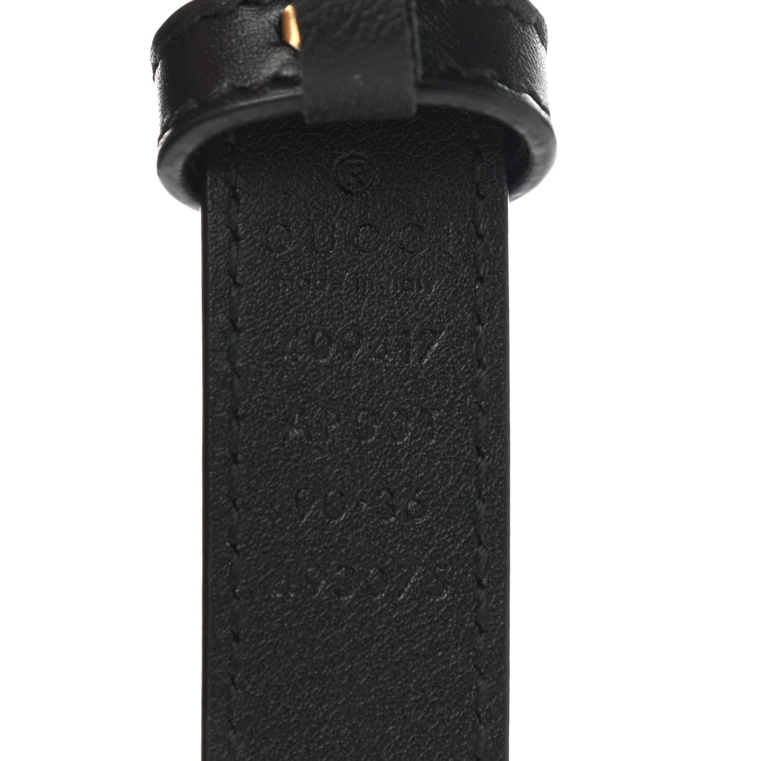 Gucci Calfskin Double G 20mm Belt 90 36 Black 3 of 5