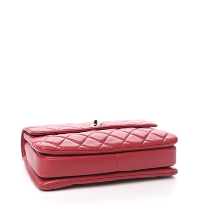 Chanel Lambskin Quilted Medium Trendy CC Flap Dual Handle Bag Red 3 of 9