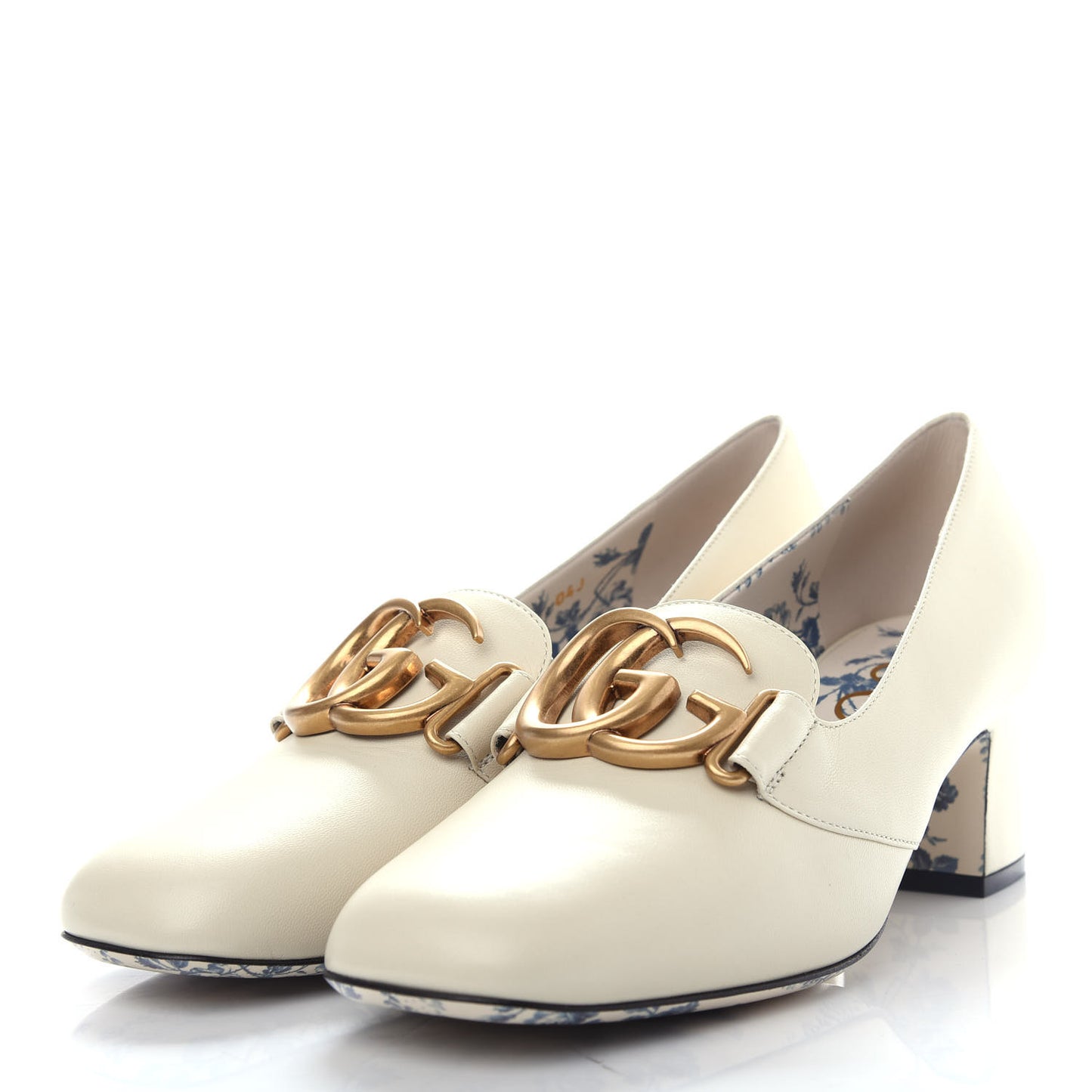 Malaga Kid GG Victoire 55mm Loafer Pumps 37 Vintage White