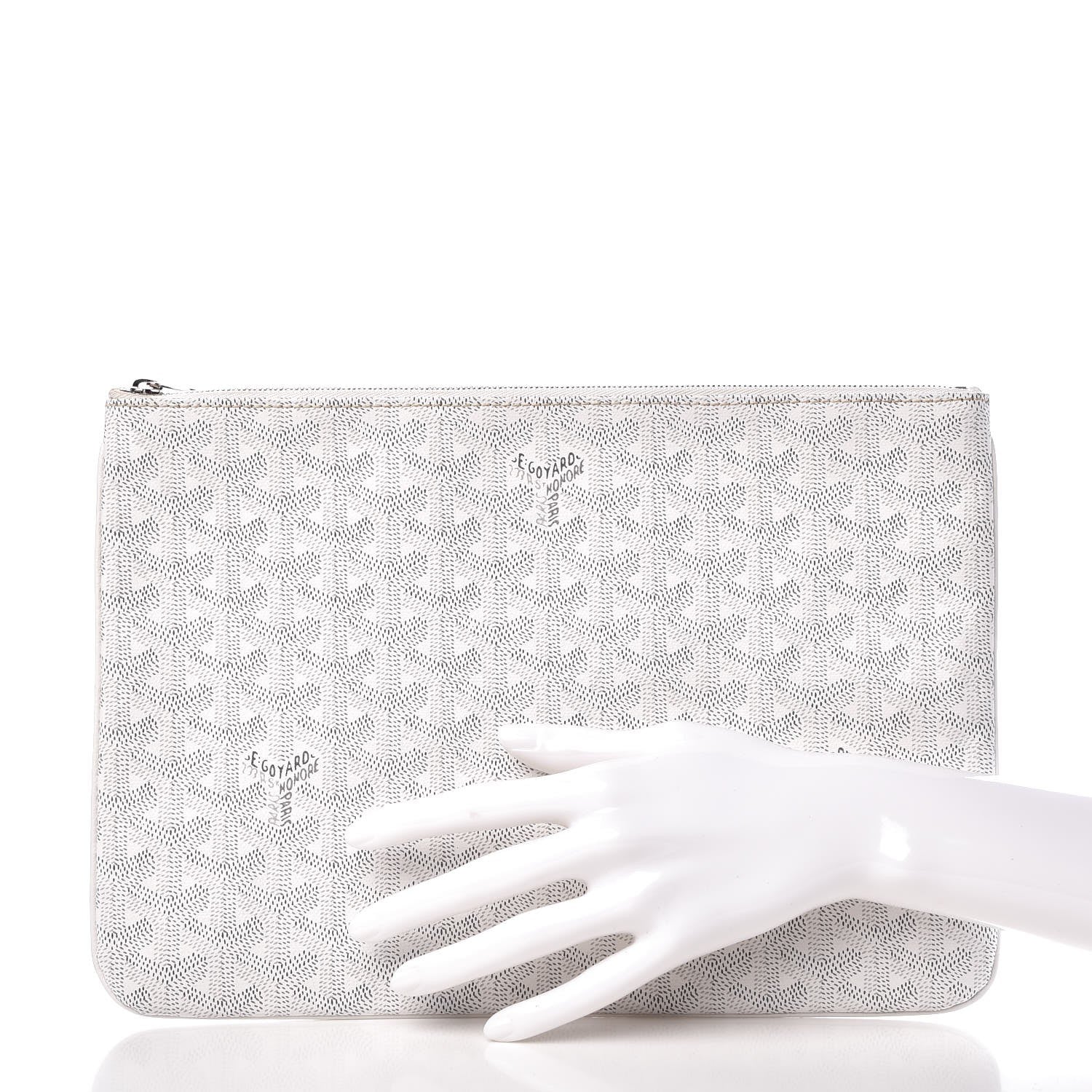 Goyard Goyardine Senat Pochette MM White 2 of 6