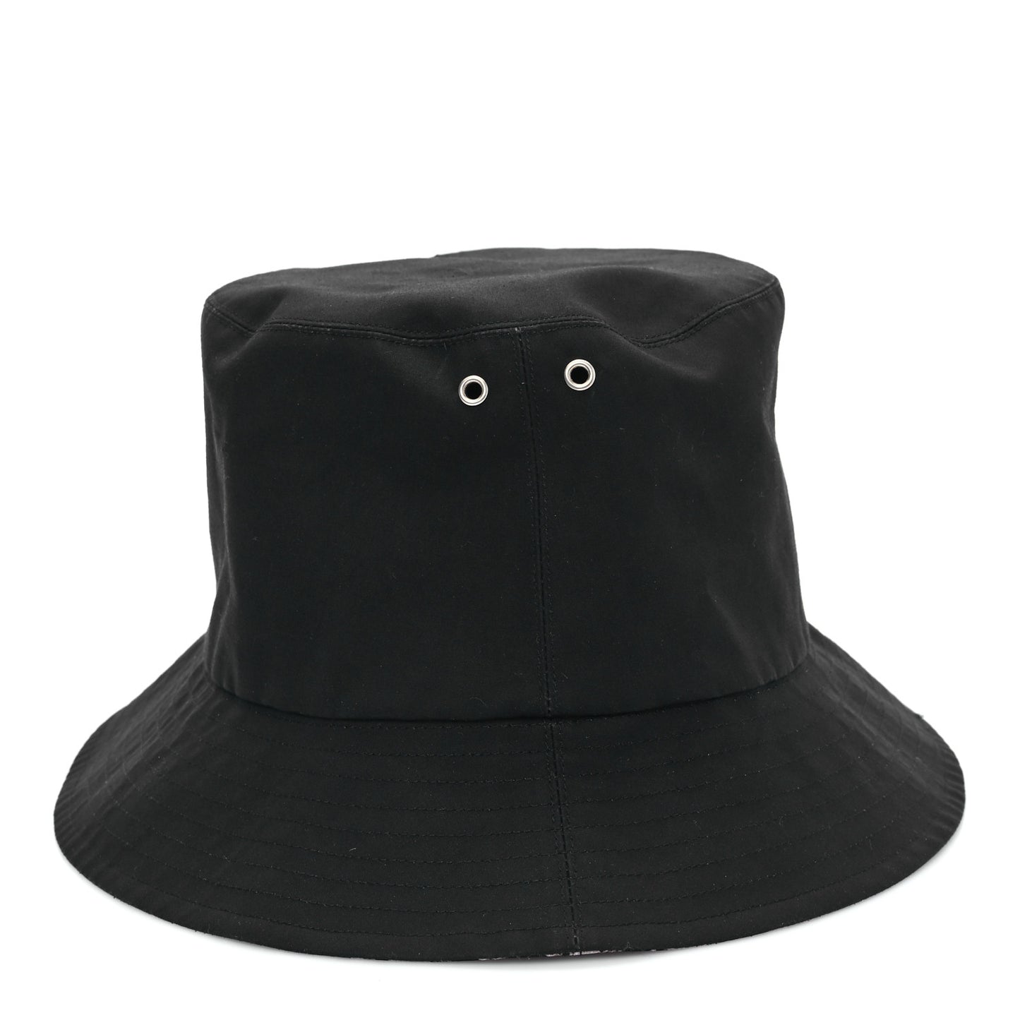 Polyester Cotton Oblique Teddy-D Brim Bucket Hat 57 Black
