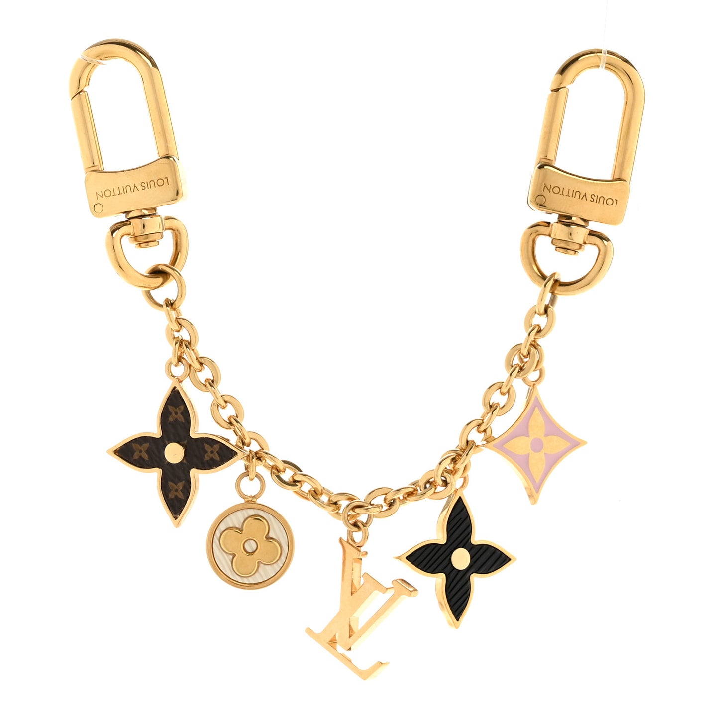 Monogram Spring Street Bag Charm Key Holder Gold