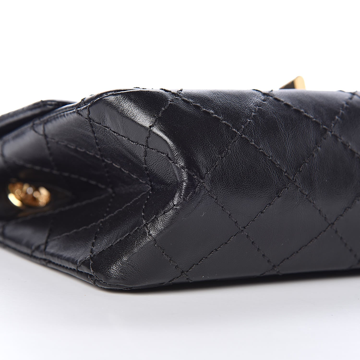 Chanel Aged Calfskin Quilted 2.55 Reissue Mini Flap Black 8 of 10