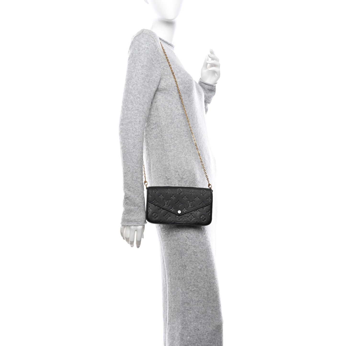 Empreinte Pochette Felicie Chain Wallet Black