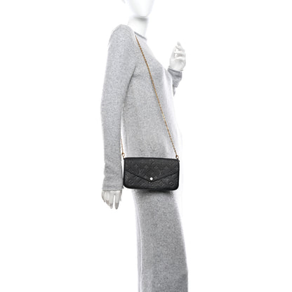 Louis Vuitton Empreinte Pochette Felicie Chain Wallet Black 2 of 11