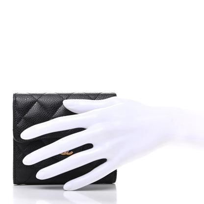 Chanel Caviar Quilted Compact Flap Wallet Black 2 of 12