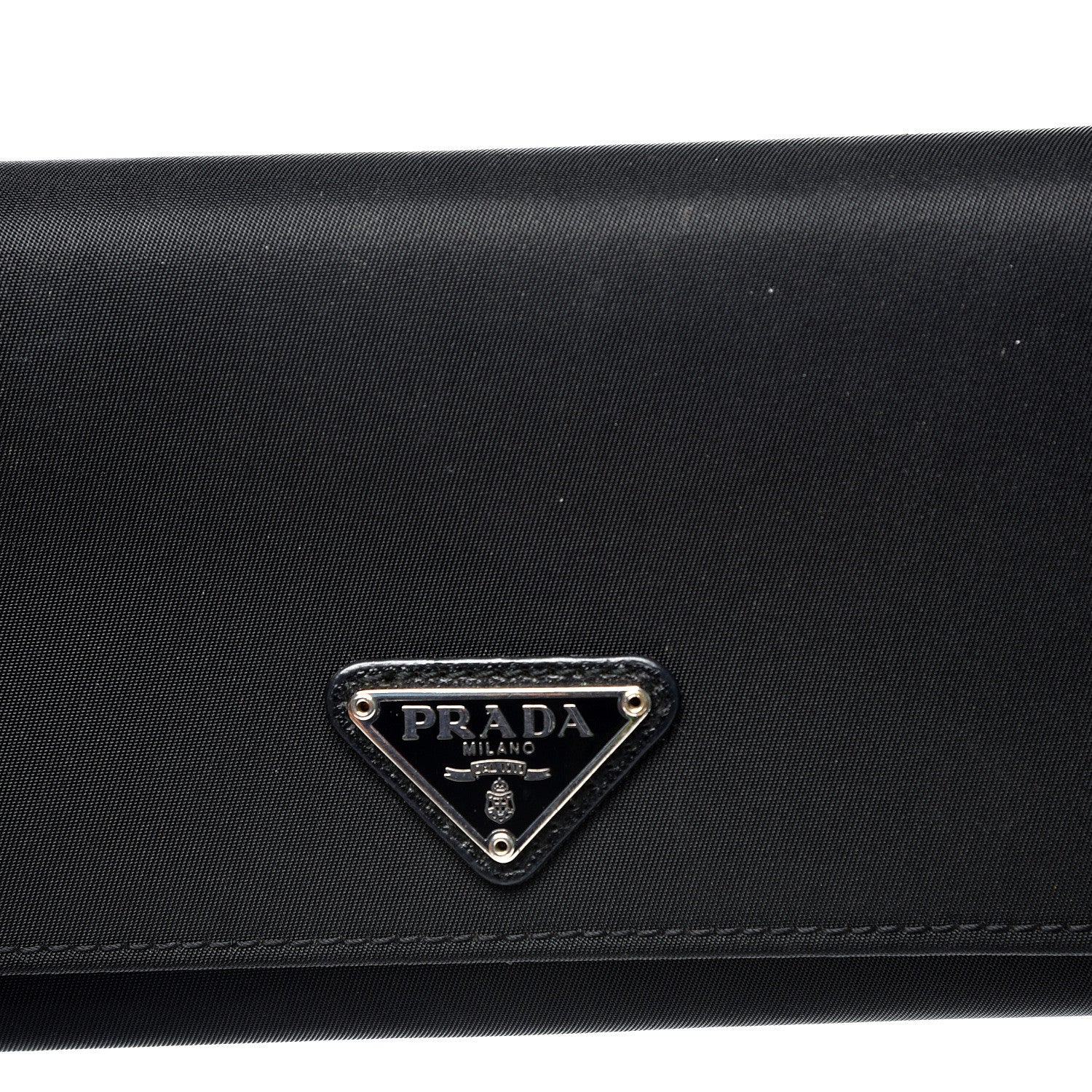 Prada Tessuto Nylon Continental Flap Wallet Black 5 of 12