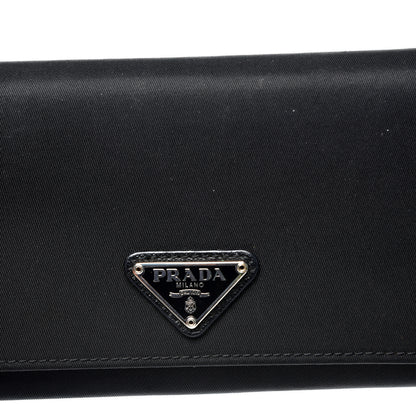 Prada Tessuto Nylon Continental Flap Wallet Black 5 of 12