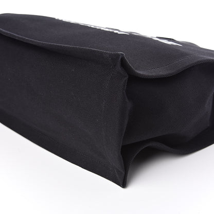 Saint Laurent Linen Calfskin Rive Gauche Tote Black 8 of 10