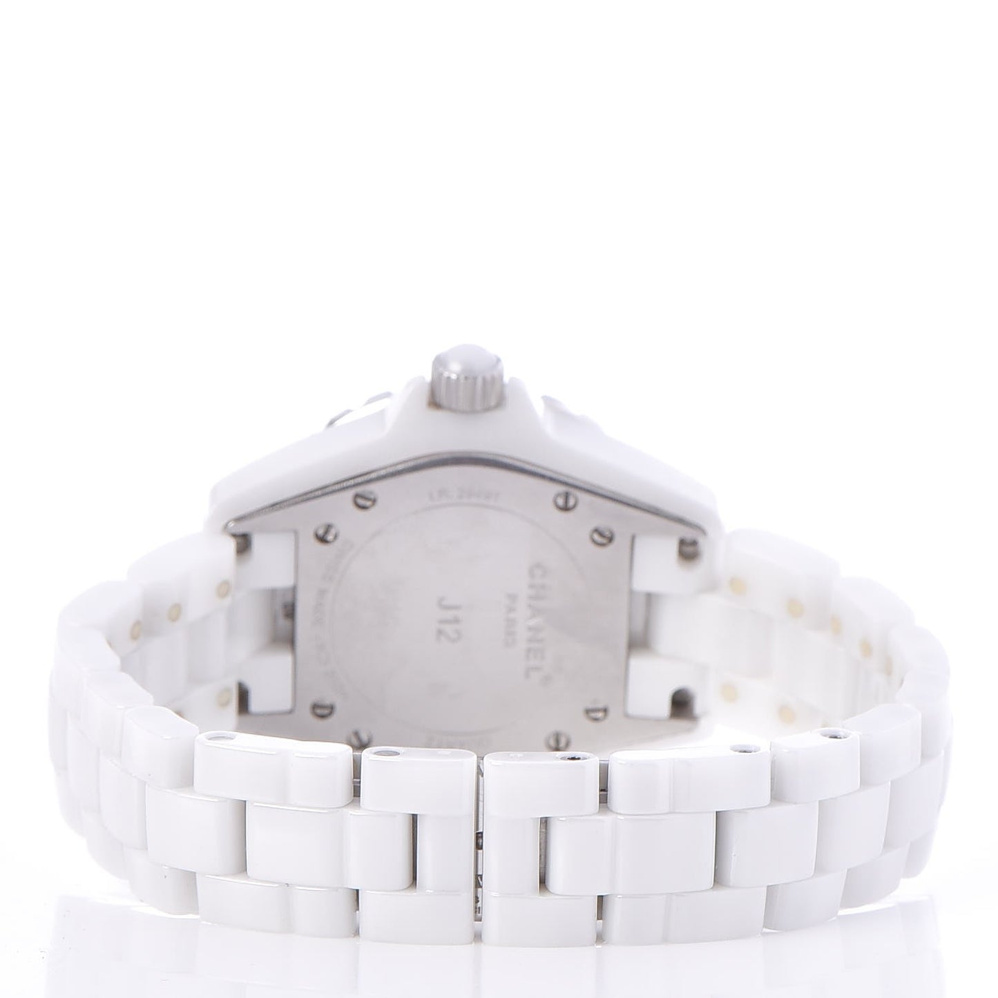 Stainless Steel Ceramic Diamond 33mm J12 Quartz Watch White