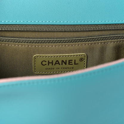 Chanel Calfskin Quilted New Medium Boy Flap Dark Turquoise 8 of 10