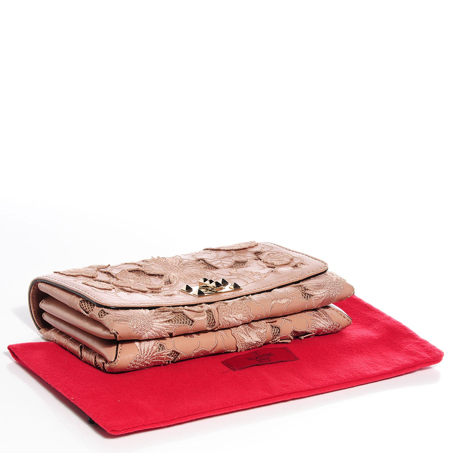 Lambskin Lace Girello Flap Blush