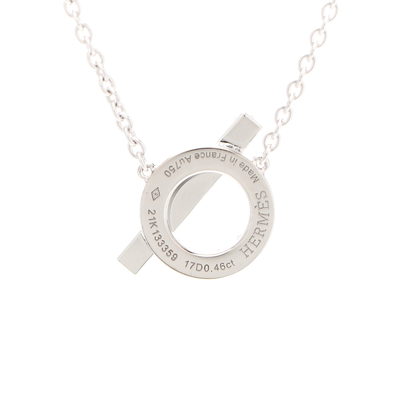 18K White Gold Diamond Finesse Pendant Necklace