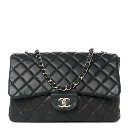Chanel Lambskin Quilted Jumbo Single Flap Black 1 of 11