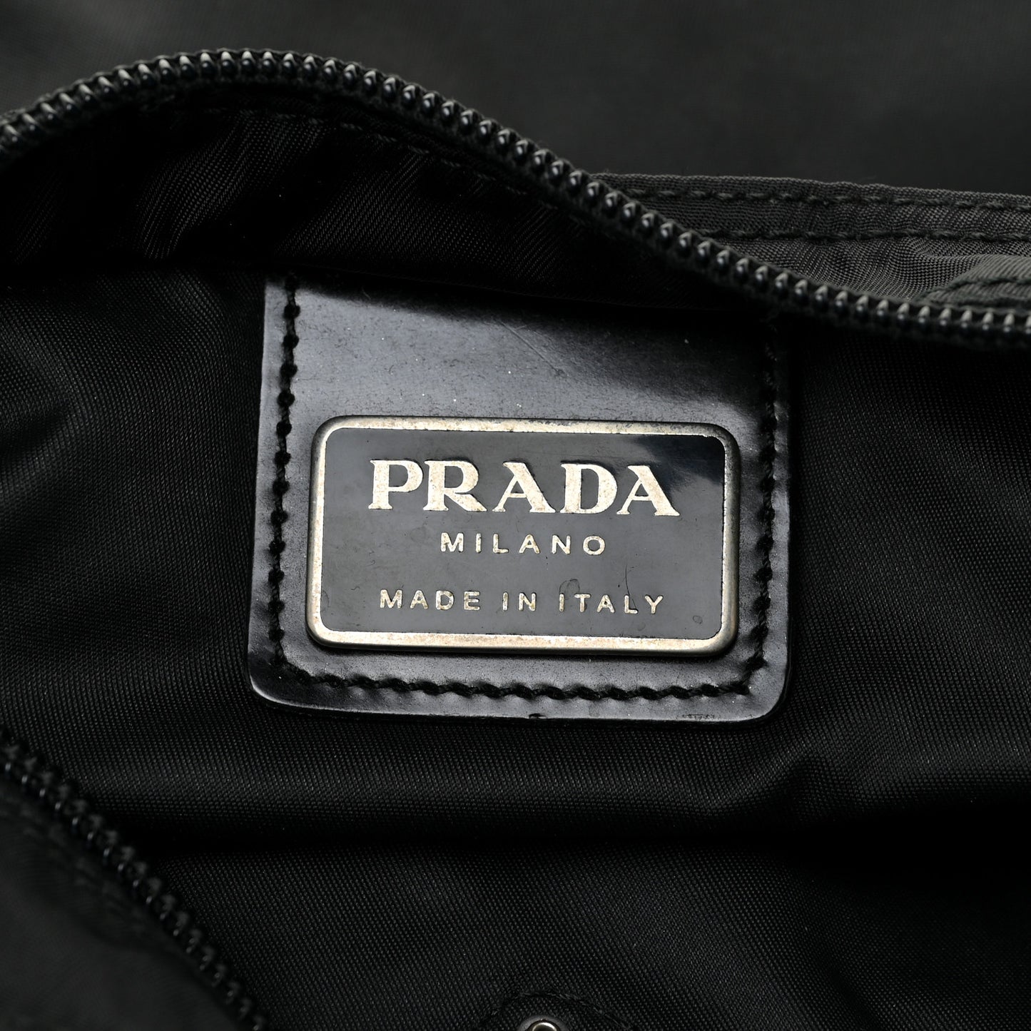 Nylon Saffiano Flat Messenger Bag Black