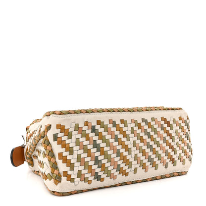 Loewe Calfskin Woven Small Puzzle Bag Honey Multicolor 4 of 14