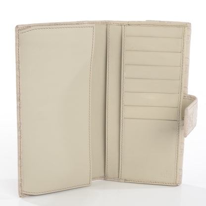 Gucci Guccissima Margaux Calfskin Metal Bar Continental Flap Wallet Mystic White 5 of 8