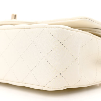 Chanel Caviar Quilted Medium Double Flap White 10 of 12