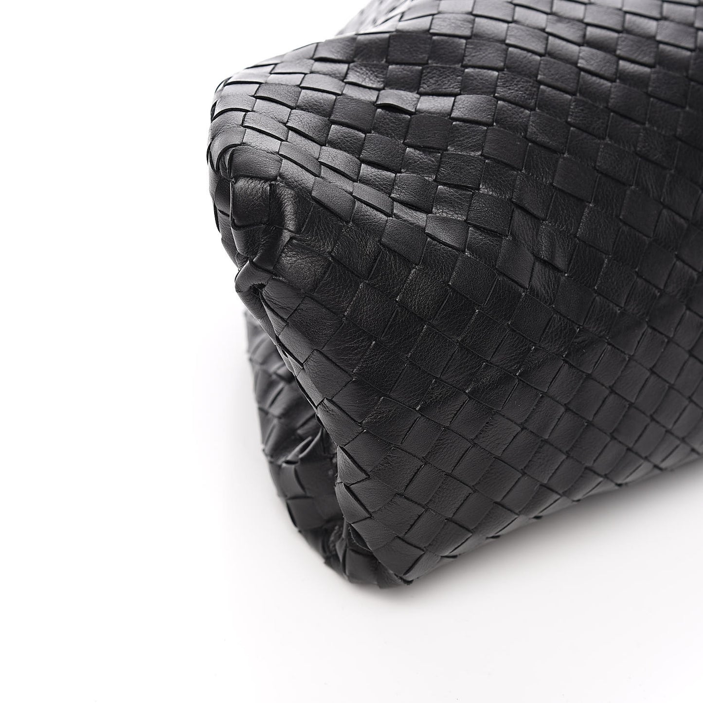 Nappa Maxi Intreccio The Pouch Oversized Clutch Black