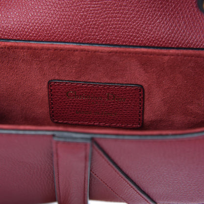 Christian Dior Grained Calfskin Mini Saddle Bag Red 8 of 12