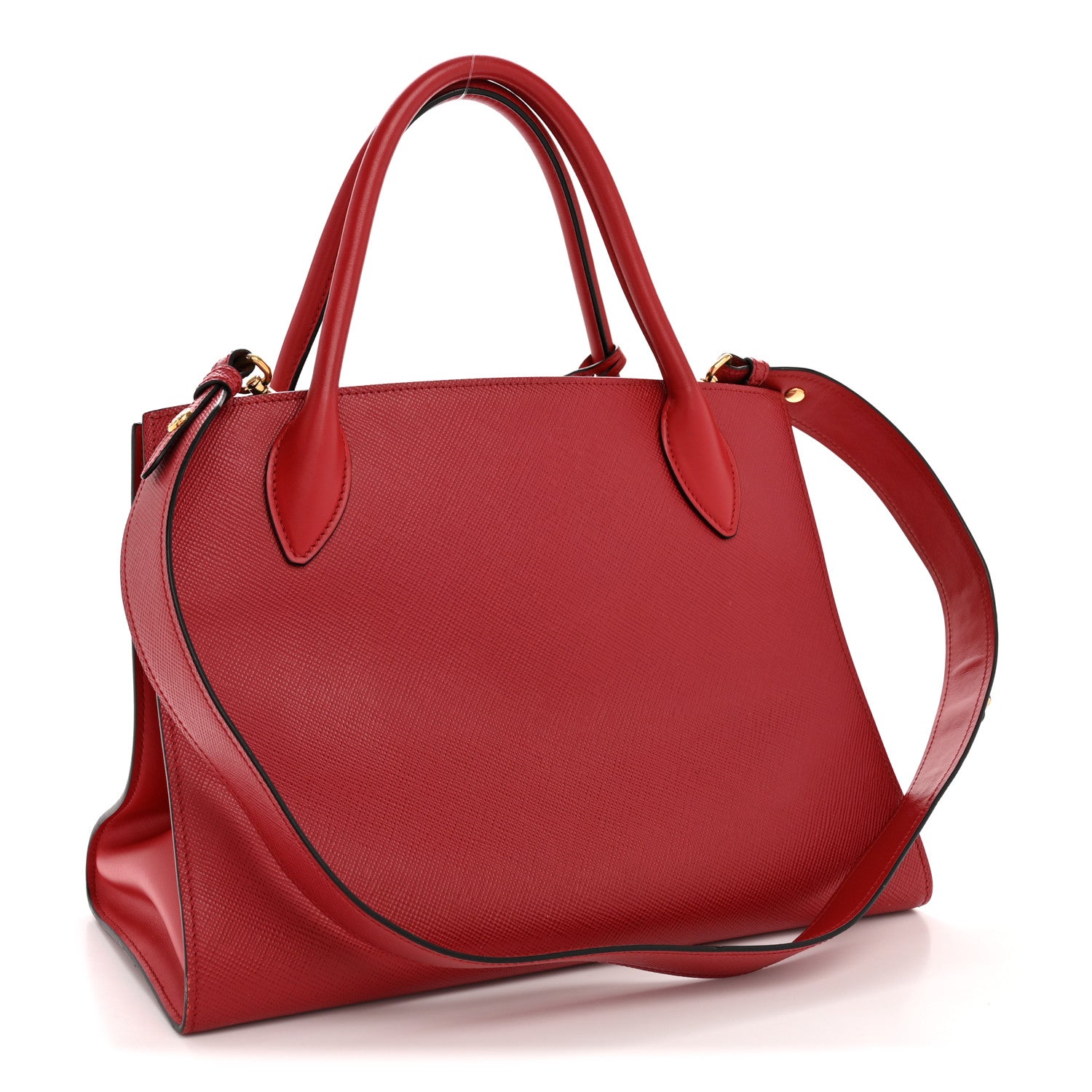 Prada Saffiano Cuir Calfskin Medium Monochrome Top Handle Tote