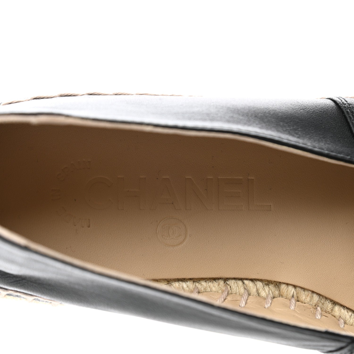 Chanel Lambskin CC Espadrilles 38 Black 7 of 9