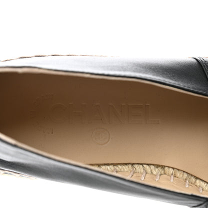 Chanel Lambskin CC Espadrilles 38 Black 7 of 9