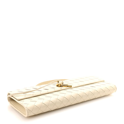 Bottega Veneta Nappa Intrecciato Long Andiamo Top Handle Clutch Sea Salt 4 of 6