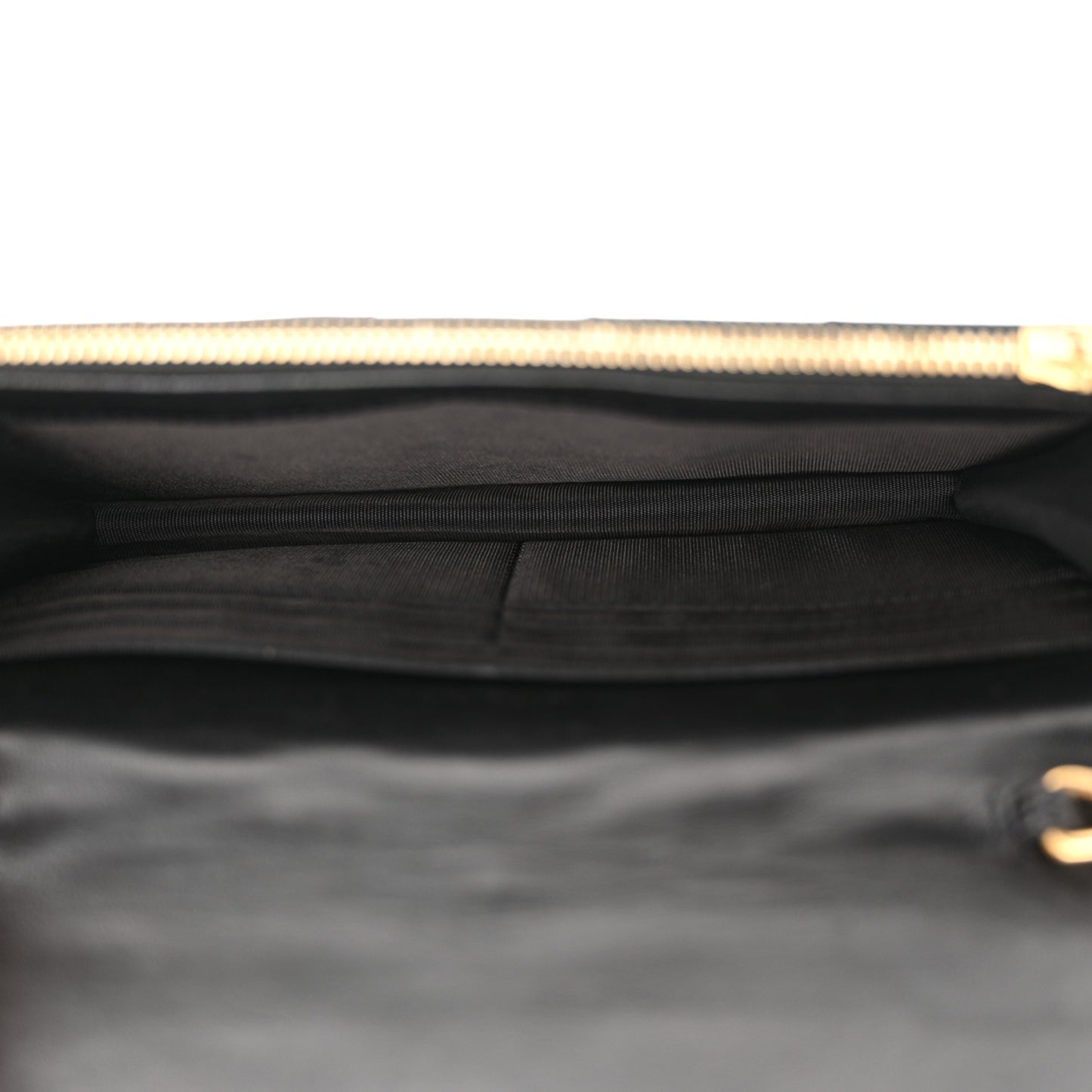Matelasse Chevron Monogram Envelope Chain Wallet Black